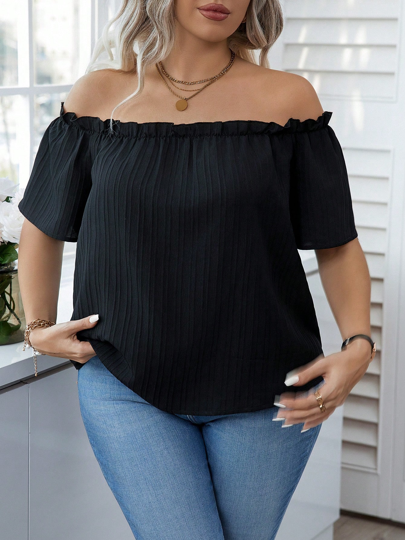 Women's Sexy Off-Shoulder Blac - đánh giá và giá Blouse Off Shoulder