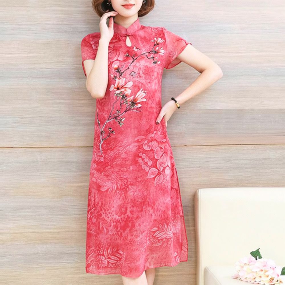 Summer Chiffon Floral Dress El - đánh giá và giá Midi Skirt Floral