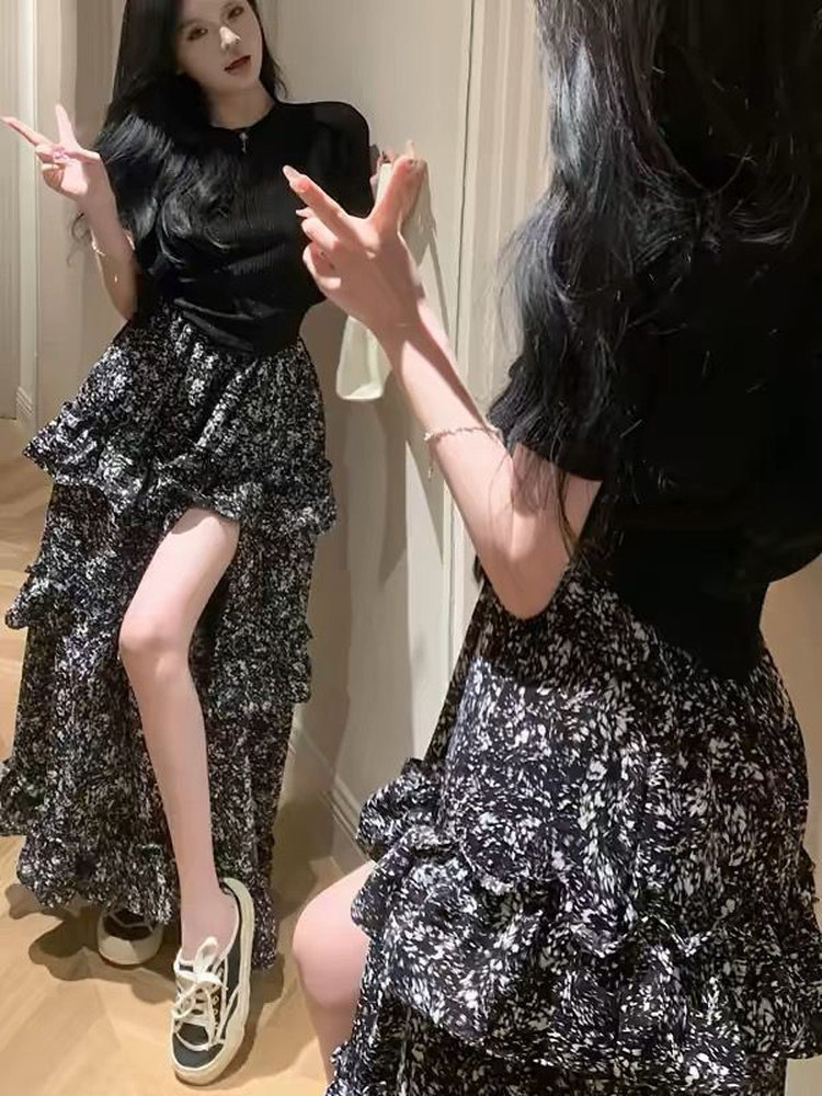Floral Print Half-length Skirt - đánh giá và giá Midi Skirt Floral