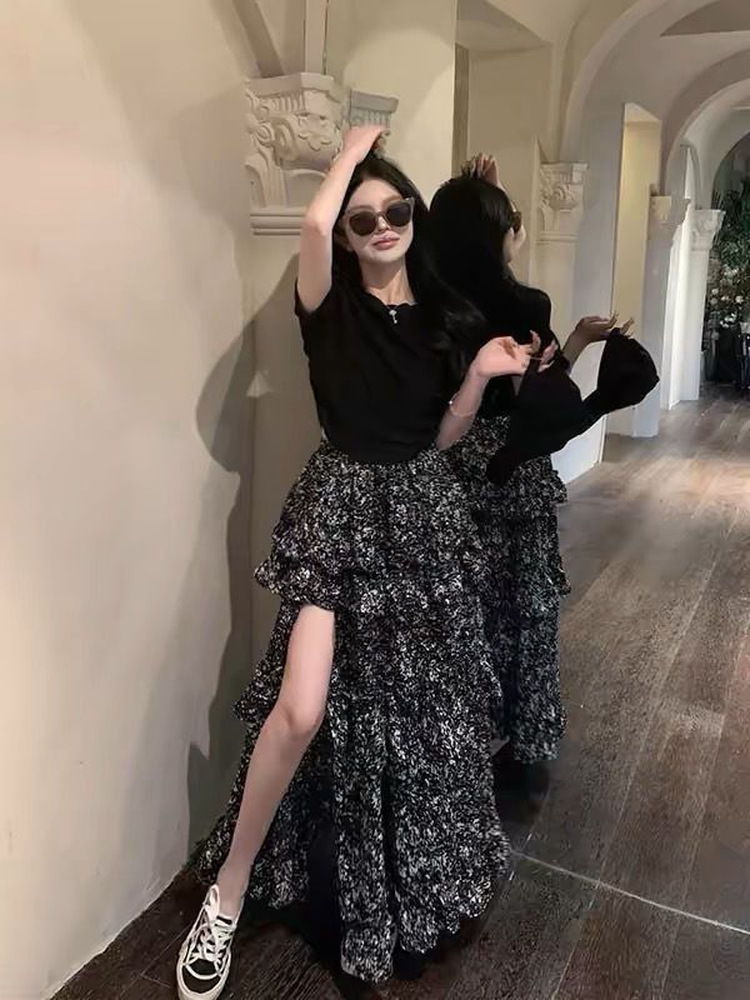 Floral Print Half-length Skirt - đánh giá và giá Midi Skirt Floral